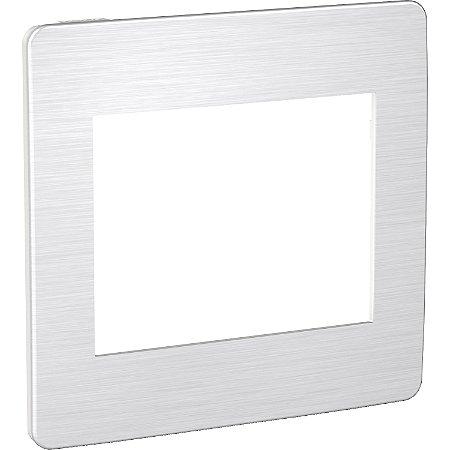 Orion - Cover-Frame 4X4 - 6 Modules - White / Aluminium Cosmic Grey S733203639 SCHNEIDER
