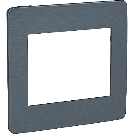 Orion - Cover-Frame 4X4 - 6 Modules - Graphite / Aluminium Galaxy Black S733203769 SCHNEIDER