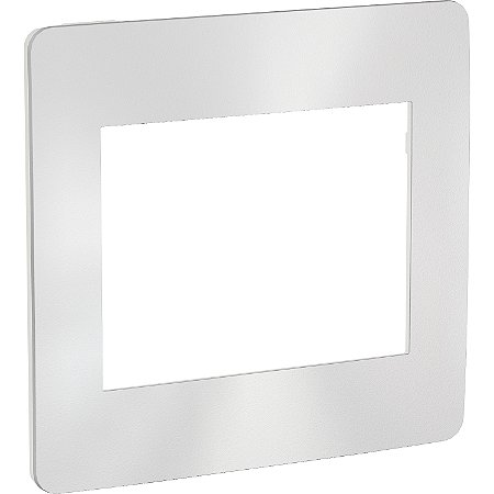 Orion - Cover-Frame 4X4 - 6 Modules - Aluminium / Chrome Satin S732203509 SCHNEIDER