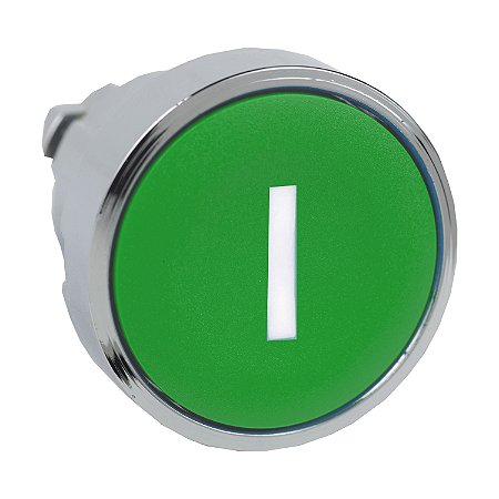 Cabeçote Para Botão Ø22Mm Metálico, Faceado, Retorno Por Mola, Verde, "I" ZB4BA331 SCHNEIDER