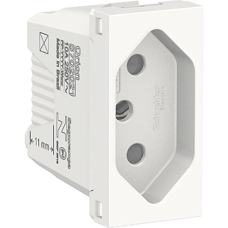 Modulo Tomada Br 2P+T 10A 250V Antibacteriana 1M Br S70202124 SCHNEIDER