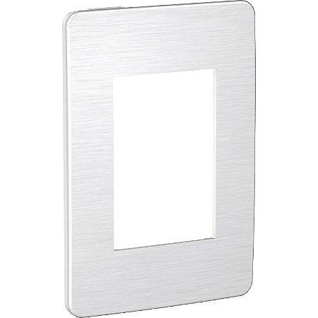 Orion - Cover-Frame 4X2 - 3 Modules - White / Aluminium Cosmic Grey S733103639 SCHNEIDER
