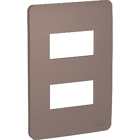 Placa 4X2 2 Postos Planet Brown S730121264 SCHNEIDER