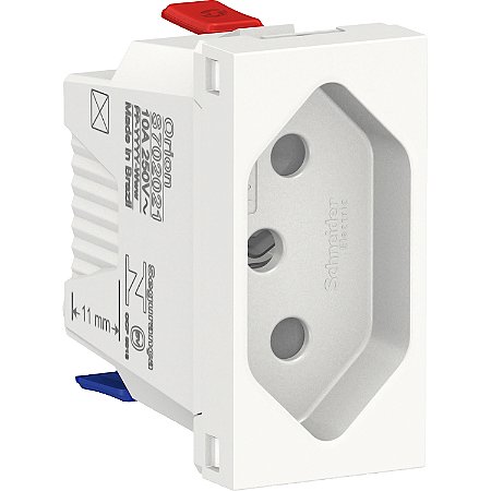Modulo Tomada Br 2P+T 10A 250V Borne Automatico 1M Br S70205104 SCHNEIDER