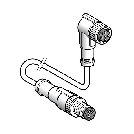 Cabo Com Conector Ip67-M12 - M12 Ang 2M XZCR1512064D2 SCHNEIDER