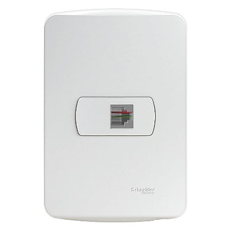 Conjunto Tomada Rj11 2 Fios Pl/Br S3B64900 SCHNEIDER