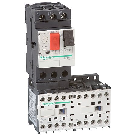 Partida Combinada Tipo1 Disjuntor+Chave Reversora 1-1.6A 220Vca GV2ME06K2M7 SCHNEIDER