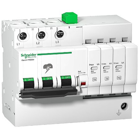Protetor De Surto Iquick Prd40R 40Ka 3P Cl Ii 340V Com Contato De Sinaliz Remota A9L16293 SCHNEIDER