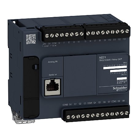 Controlador Lógico Programável - 14 Entradas / 10 Saídas Digitais - Saídas Relé - Modbus Rtu/Ascii - 110/220 Vac TM221C24R SCHNEIDER