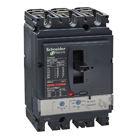 Disjuntor Nsx250F Tm200D Tripolar LV431631 SCHNEIDER