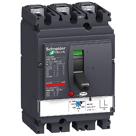 Disjuntor Nsx100F Ma50 Tripolar LV429741 SCHNEIDER