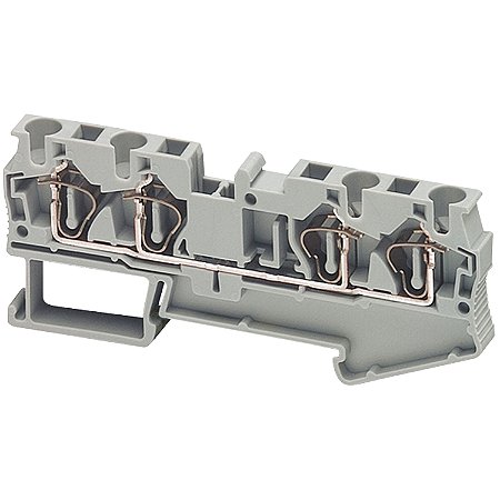 Conector Mola 1 Nivel 4Mm2 4 Pontos Cinza NSYTRR44 SCHNEIDER