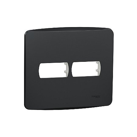 Placa+Suporte 4X4 2 Postos Grafite S3B77421 SCHNEIDER