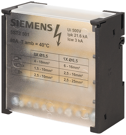 Bloco Distribuição 4P 80A 690V 5St2 501 5ST2501 SIEMENS