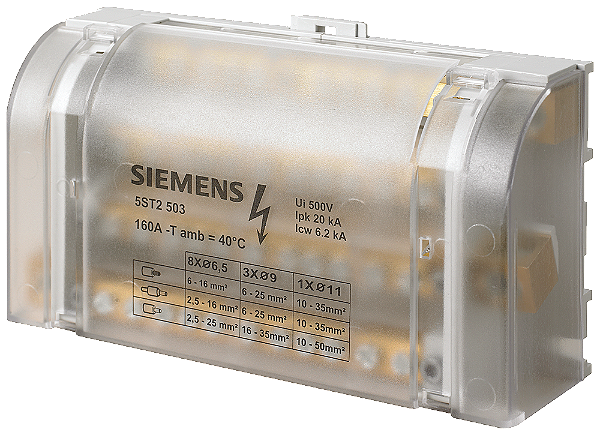 Bloco Distribuição 4P 160A 500V 5St2 503 5ST2503 SIEMENS