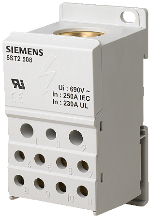 Bloco Distribuição 1P 250A 690V 5St2 508 5ST2508 SIEMENS