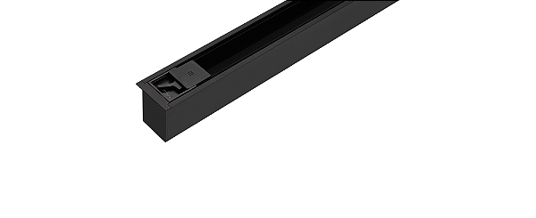 Trilho De Embutir Trace 2M Preto Stl22403Pto Stella