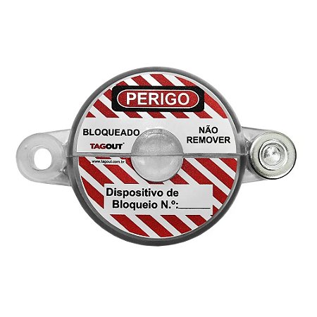 Bloqueio De Botão Cogumelo De Emergencia Furo 33Mm Bbe Tagout