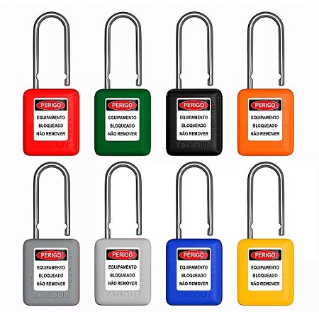 Cadeado Plast. Haste Metalica Cromada / Preto / 02 Ch / 25Mm Cm Cmcpr225Cm Tagout