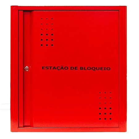 Estacao De Bloqueio Em Aco Vermelha G 30 Ganchos Ebag Tagout