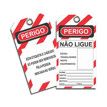 Etiqueta De Bloqueio / Descr.: Nao Ligue / Com Filme Et2Cf Tagout