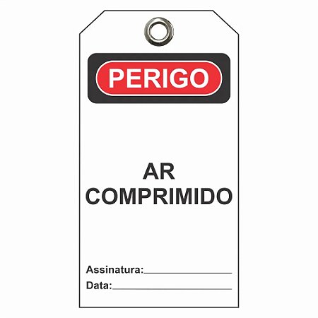 Etiqueta De Perigo / Descr.: Ar Comprimido Etbr02 Tagout