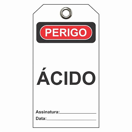 Etiqueta De Perigo Flexivel / Descr.: Acido Etfbr01 Tagout