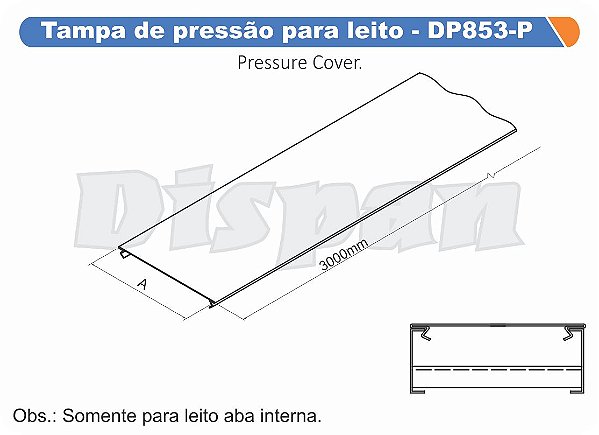 Tampa Para Leito Pressao 500Mm Aço Carbono Gf Aba Interna