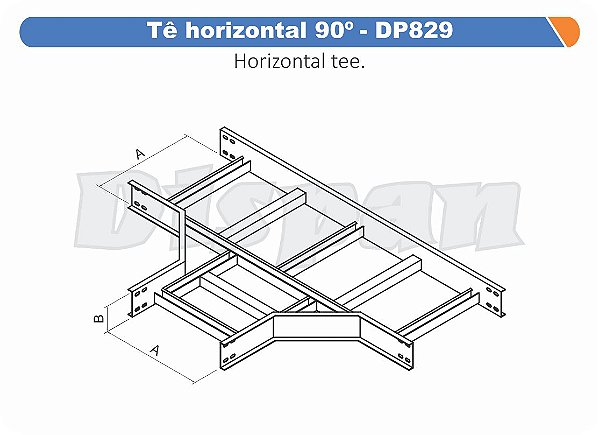 Te Para Leito Horizontal Aço Carbono 90G Raio Segmentado 320 700Mm Gf Aba Externa Alt 100Mm