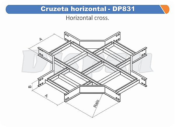Cruzeta Para Leito Horizontal Aço Carbono Raio Segmentado 320 600Mm Gf Aba Externa Alt 100Mm