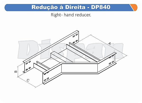 Curva Redução A Direita Aço Carbono Raio Segmentado 320 800/500Mm Gf Aba Interna Alt 100Mm