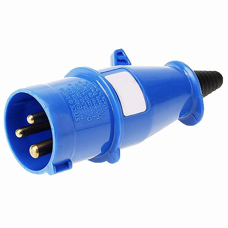 Plugue Newkon 2P+T 16A 200/250V 6H Azul Ip44 N3076 Steck