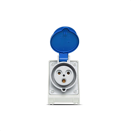 Tomada Sobrepor Newkon 2P+T 32A Azul Steck N3206 Steck