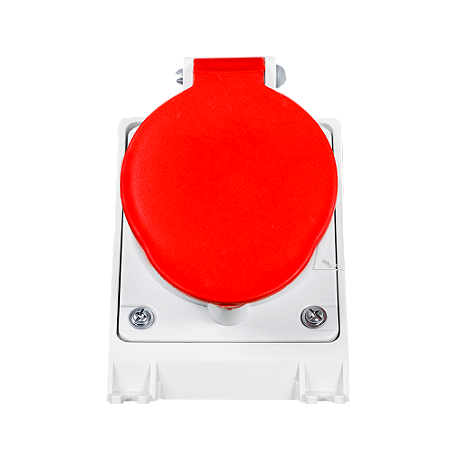 Tomada Sobrepor Newkon 3P+T 63A Vermelho Steck N4506