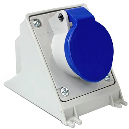 Tomada Sobrepor Newkon 3P+T 16A Azul Steck N4009