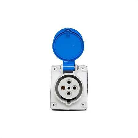 Tomada Embutir Newkon 2P+T 16A Azul Steck N3046