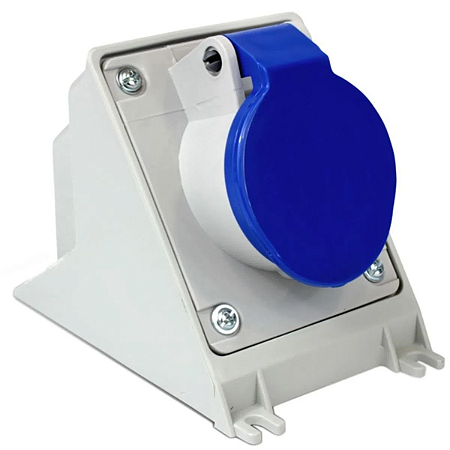 Tomada Sobrepor Newkon 3P+T 63A Azul Steck N4509