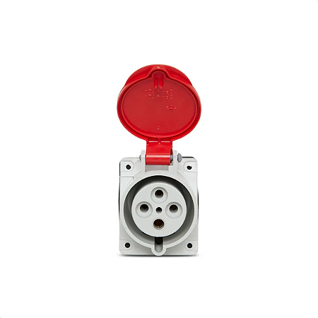 Tomada Embutir Newkon 3P+T 32A Vermelho Steck N4246