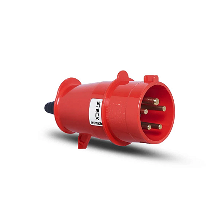 Plugue Newkon 3P+N+T 16A 380/440V 6H Vm Ip44 Steck N5076