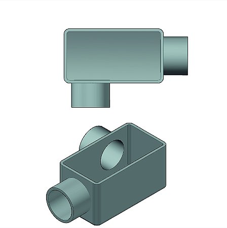 Caixa Fixa Conduletzel Alu Cinza Lr 1" Tampa Cega Npt LR-20 N C/ T ALU CZ Wetzel