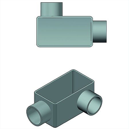 Caixa Fixa Conduletzel Alu Cinza Ll 3/4" Tampa Cega Ved Cr Npt LL-15 NPT C/ TP+V NEO ALU CZ Wetzel