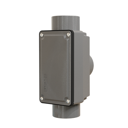 Caixa Deriv Fixa Conduletzel Cz Tipo Tb 2" C/ Tp C/ Ved Neo + Ved Ext Tpe Nas Conex. S/R TBSR-35 C/ TP+V NEO ALU CZ Wetzel