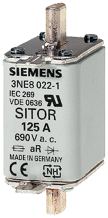 Fusível Sitor T.00 125A Gs 3NE1022-0 SIEMENS