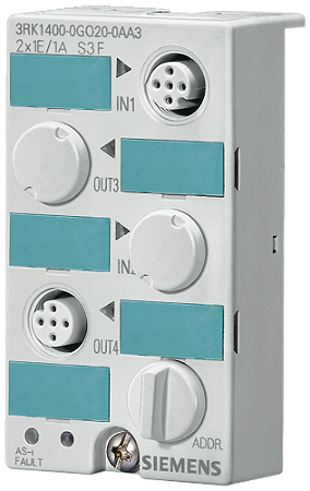 Mód.Dig.Asi,K45,2X1E/2X1S,200Ma,Pnp,Std 3RK1400-0GQ20-0AA3 SIEMENS