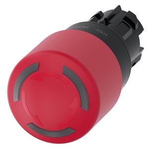 Frontal Botao Emer 33Mm Plas Ilu Rot Des 3SU1001-1GB20-0AA0 SIEMENS