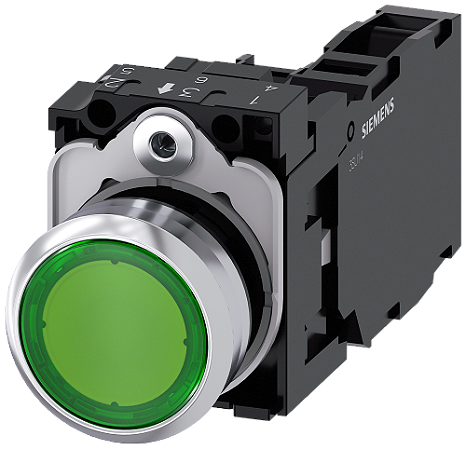 Botao Met Ilu 24V Mom Para 1Na+1Nf Vd 3SU1152-0AB40-1FA0 SIEMENS