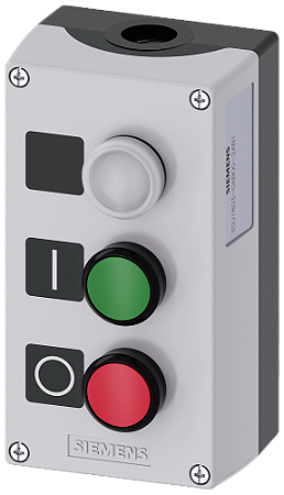 Botoeira 22Mm Plastica Tampa Cinza 3Bot 3SU1803-0AB00-2AB1 SIEMENS