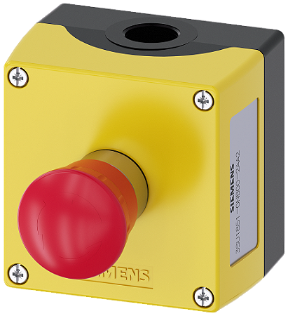 Botoeira 22Mm Metal Tampa Amarelo 1Botão 3SU1851-0NB00-2AA2 SIEMENS