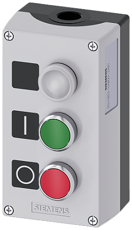 Botoeira 22Mm Metal Cinza 3 Botões 3SU1853-0AB00-2AB1 SIEMENS