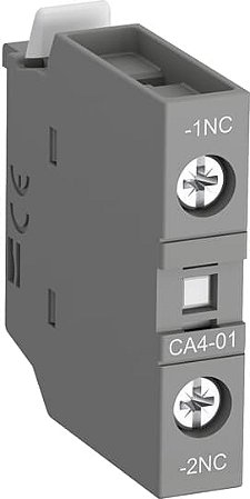 Bloco De Contato Auxiliar Frontal Com 1 Polo Normalmente Fechado (1Nf)Para Contatores Af.. Af..Z De 9 À 38 CA4-01 1SBN010110R1001 ABB